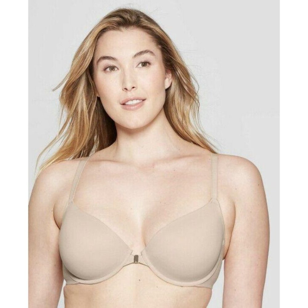 ACE LIGHTLY LINED DEMI RACERBACK BRA AUDEN TARGET BEIGE 32AA NEW W/TAGS!